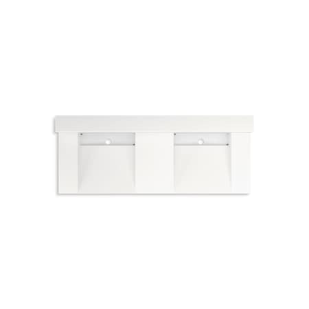 Kohler 60In Wall-Mount Basin Lavatory System With Backsplash In Iconic White 81025-BSS-KEW